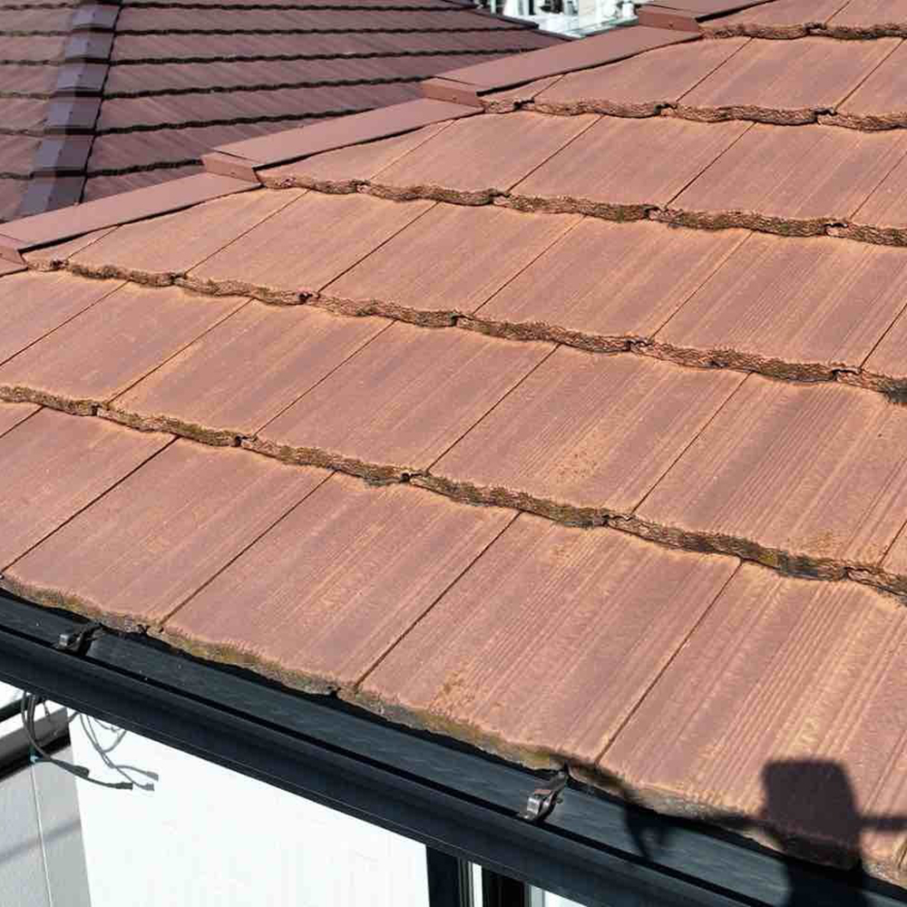 剥離が進み、防水性が失われていました。太陽光パネルを乗せるには重量の懸念もありました。