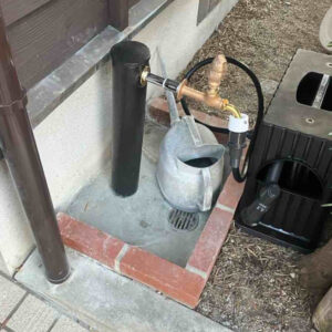 福岡市東区Ｔ様邸　外部水栓交換リフォーム工事｜ＫＶＫ「ガーデニング水栓」