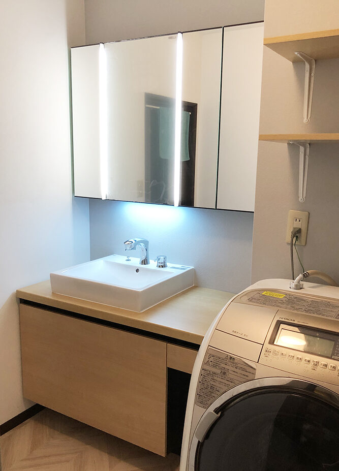 篠栗町　N様邸　洗面台交換リフォーム｜ルミシス施工事例