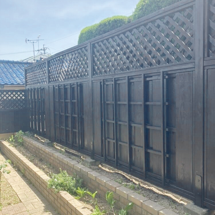 福岡県福岡市東区　Ｙ様邸　フェンス塗装リフォーム工事