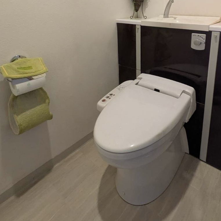 トイレの背面のキャビネットは、ほとんど使用されていませんでしたが、
その部分から水漏れが発生していました。