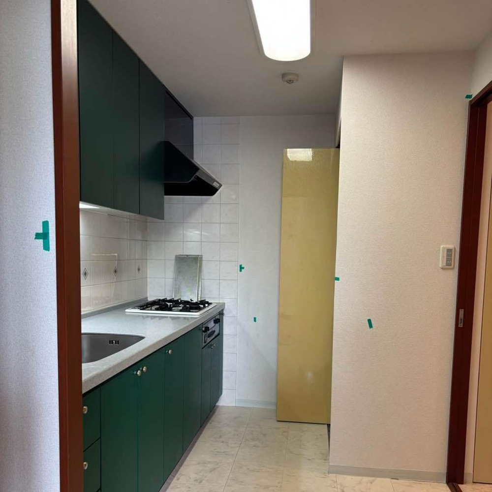 キッチンは収納が置けるスペースがありませんでした。