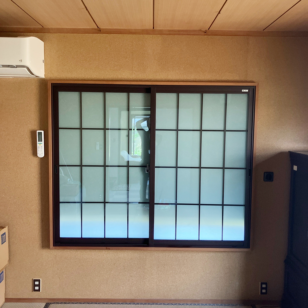 宗像市Ｔ様邸　内窓取付リフォーム工事｜和室にもピッタリの格子入り内窓
