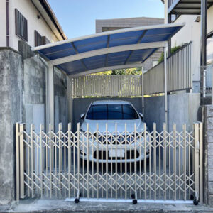福岡市東区Ｍ様邸　車庫改修工事｜小屋を取り壊して、ゲート設置