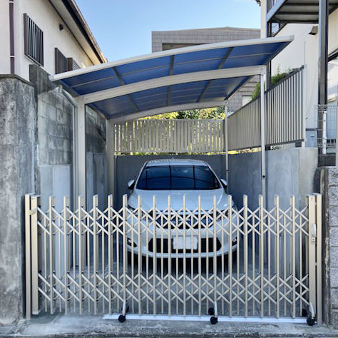 福岡市東区Ｍ様邸　車庫改修工事｜小屋を取り壊して、ゲート設置