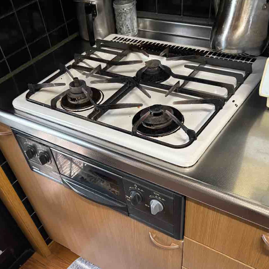 弱火にすると、火が消える状態でした。