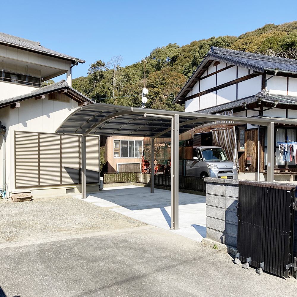 福岡県宗像市　Y様邸　駐車場改修、カーポート取付リフォーム工事