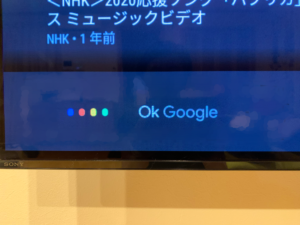 「OKグーグル、テレビをつけて」